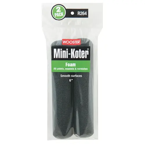 6 in. Mini-Koter Foam Roller - Pair Black