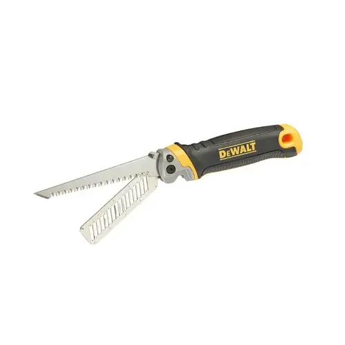 Jab Saw, 5-1/4 in Jab, 4 in Rasp in L Blade, 8 TPI, Stainless Steel Blade, Ergonomic Handle Black/Yellow