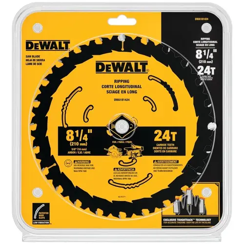 Circular Saw Blade 8-1/4" D X 5/8" Tungsten Carbide 24 teeth