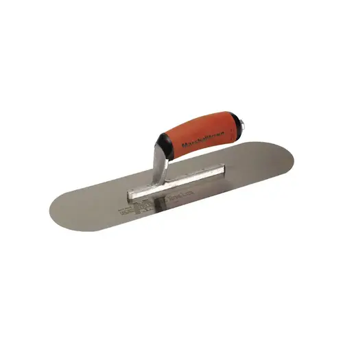 Marshalltown 13113 Pool Trowel, Hardened Steel Blade, DuraSoft Curved Handle, 4 in OAW