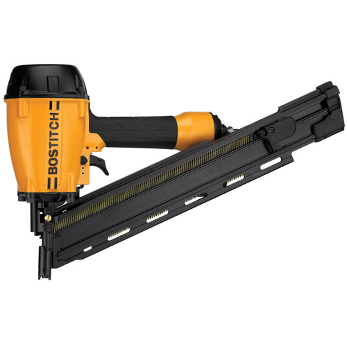 Framing Nailer, 100 Magazine, 28 deg Collation, Wire Weld Collation, 6.4 cfm/Shot Air Yellow