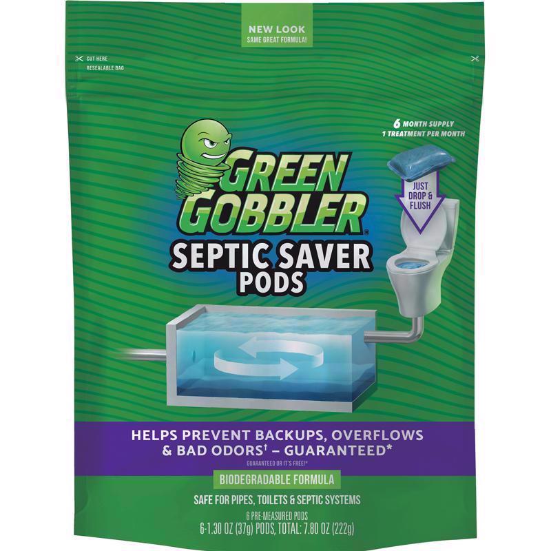 GREEN GOBBLER G0017 Septic System Cleaner Tablet 6 ct