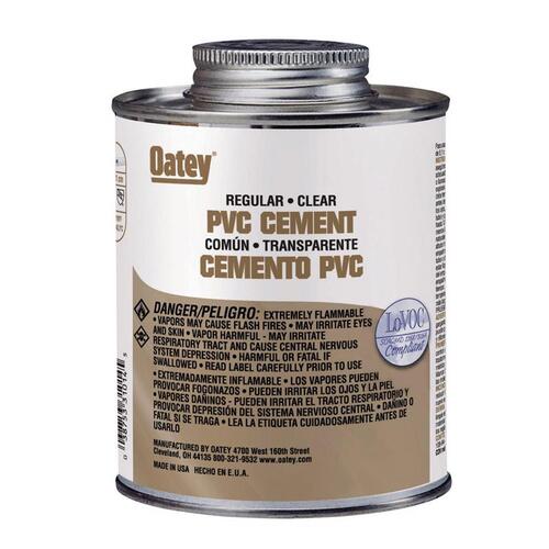 Oatey Supply Chain Services Inc 310152 U/E OATEY CLEAR PVC CEMENT REG BODIED 1 QT CAN (2236S)