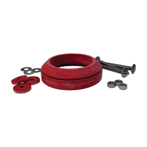 Tank-to-Bowl Gasket, 3 in ID x 4-1/4 in OD Dia, Sponge Rubber, Red, For: 3 in 2-Piece Toilet Tanks