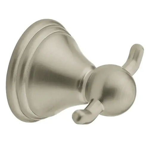 Preston Double Robe Hook in Spot Resist Brushed Nickel