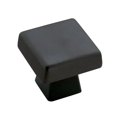 1-3/16" (30 mm) Blackrock Square Cabinet Knob Black Bronze Finish