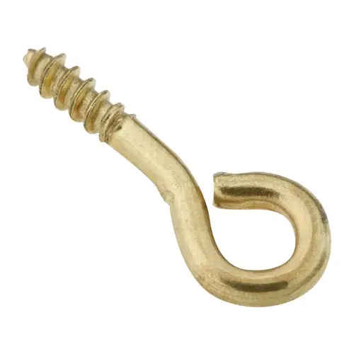 V2011 #214 Small Screw Eye Solid Brass Finish - pack of 70