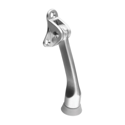 V238 4" Kickdown Door Stop Satin Chrome Finish