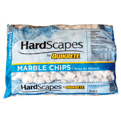 Marble Chips HardScapes White Stone 0.5 cu ft 50 lb White