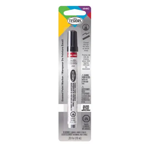 Enamel Craft Paint Marker, White Gloss, 1/3-oz.