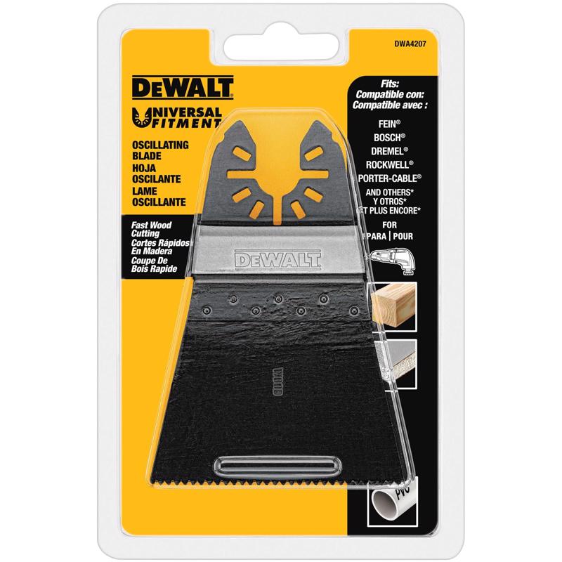 DEWALT DWA4207 Oscillating Blade Universal Fitment Bi-Metal Wide Fast Cut Wood Black