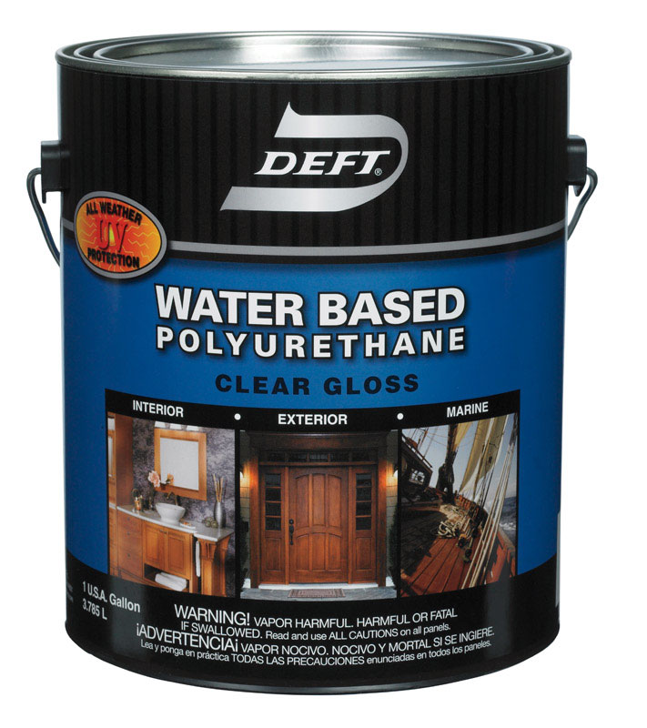 DEFT/PPG ARCHITECTURAL FIN DFT257/01 Waterborne Wood Finish Gloss Clear Water-Based 1 gal Clear