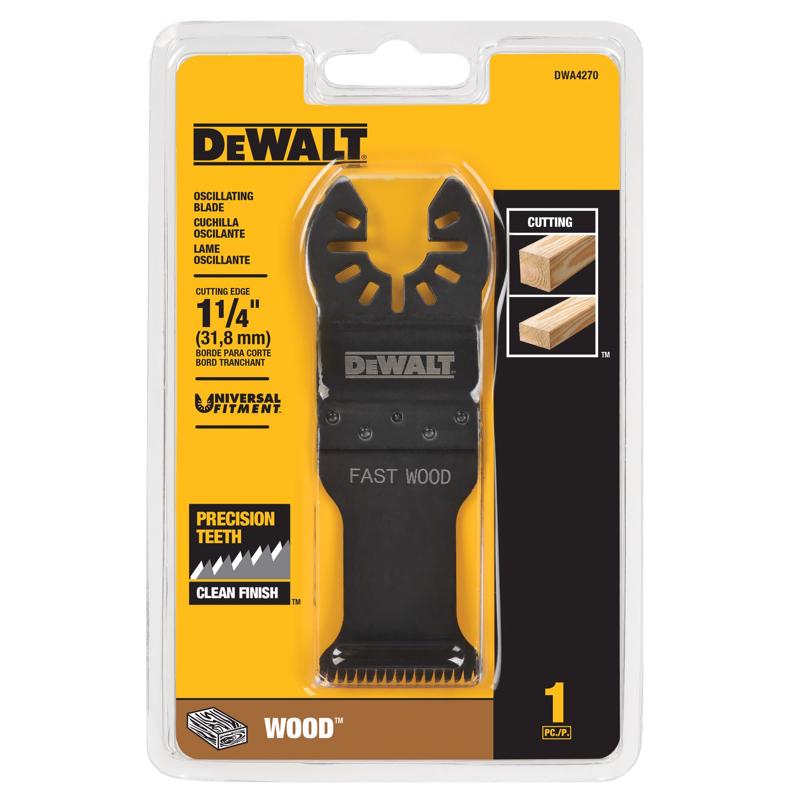 DEWALT DWA4270 Oscillating Blade Universal Fitment 2-1/2" L High Carbon Steel Precision Tooth Black