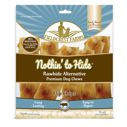 Fieldcrest Farms 156 Nothin' to Hide Beef Coated Flip Chip Chews, 8-Ct.