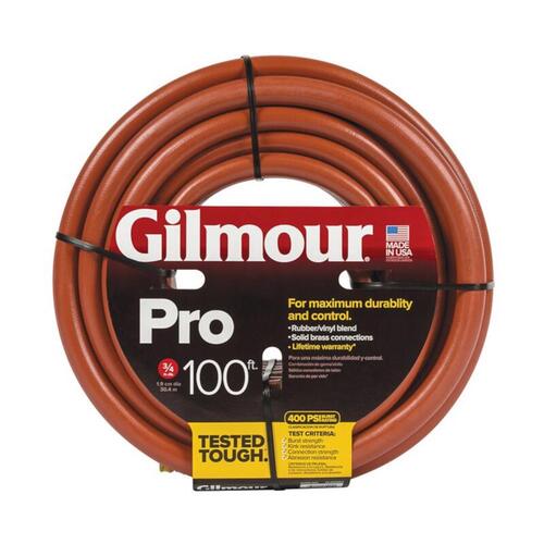 Garden Hose Pro 3/4" D X 100 ft. L Commercial/Professional Grade Red