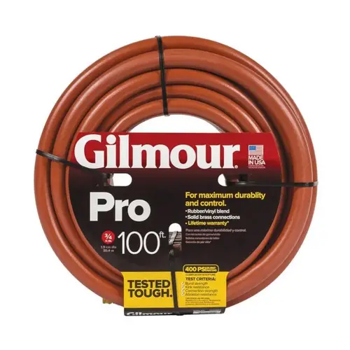 Garden Hose Pro 3/4" D X 100 ft. L Commercial/Professional Grade Red