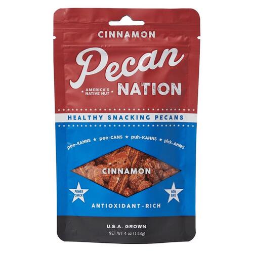 Pecan Nation PNCN4.8.12 Pecans Cinnamon 4 oz Pouch