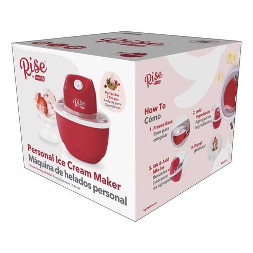 Ice Cream Maker Red 0.5 qt 6.1" H X 6.3" W X 6.3" L Red