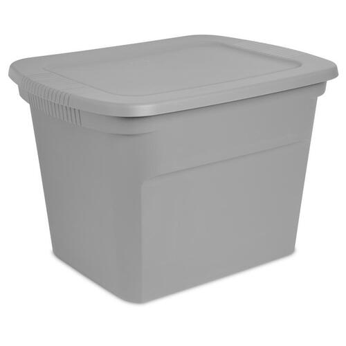 Storage Tote, Cement Color, 18-Gallons - pack of 8