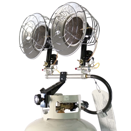 Tank Top Heater 30000 Btu/h 300 sq ft Infrared Propane White