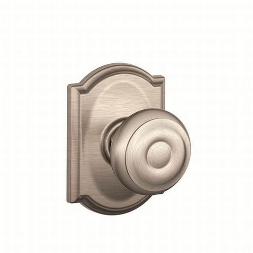 F94 Georgian Knob Inside Trim for Dummy Handleset with Camelot Trim Satin Nickel