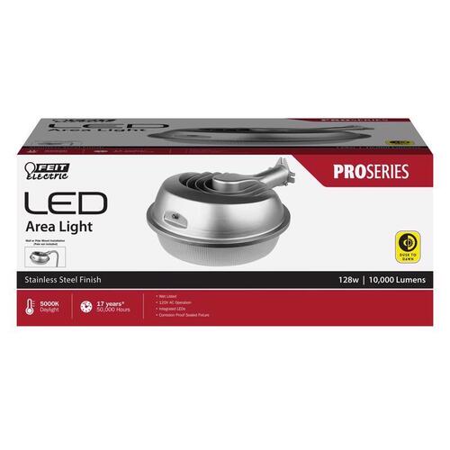 Area Light LED Dusk to Dawn Hardwired LED Silver Silver