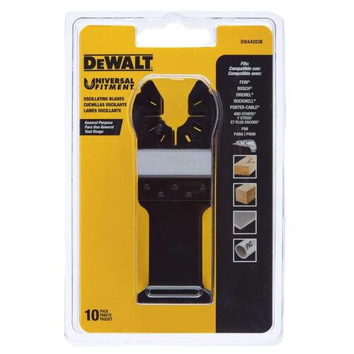 Oscillating Blade Universal Fitment Bi-Metal Nail-Embedded Wood Black