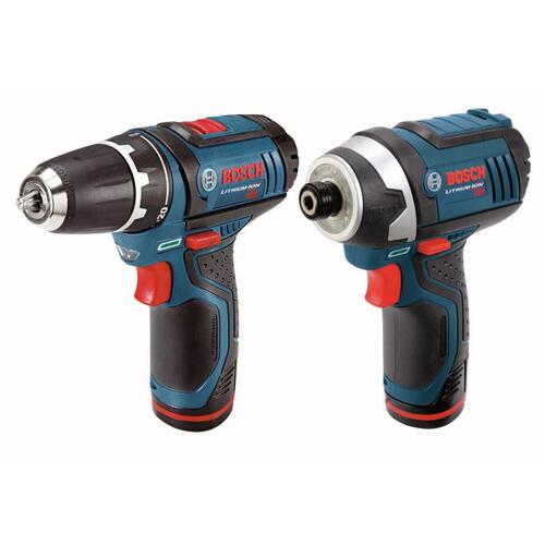 Compact Drill and Impact Driver Kit 12V Cordless Brushed 2 Tool