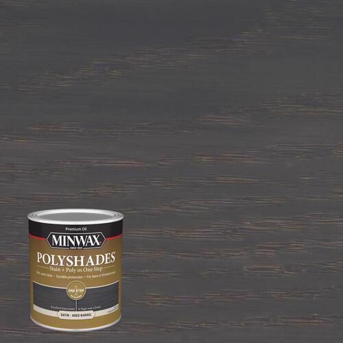 Stain/Polyurethane Finish Polyshades Semi-Transparent Satin Aged Barrel Oil-Based 1 qt Aged Barrel