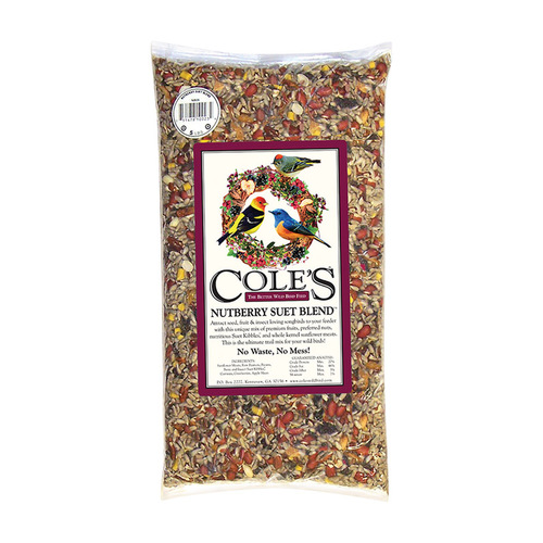 Cole's NB10 Wild Bird Food Nutberry Suet Blend Assorted Species Sunflower Meats 10 lb