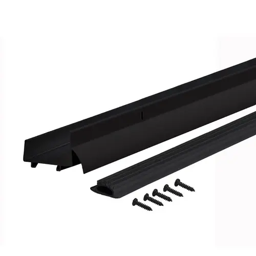 Door Bottom Black Aluminum For Doors 36" L X 1.75" Black