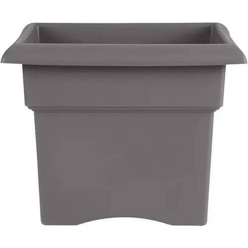 Bloem VER18908 Veranda Deck Box Planter, 18 in W, Square, Plastic, Charcoal