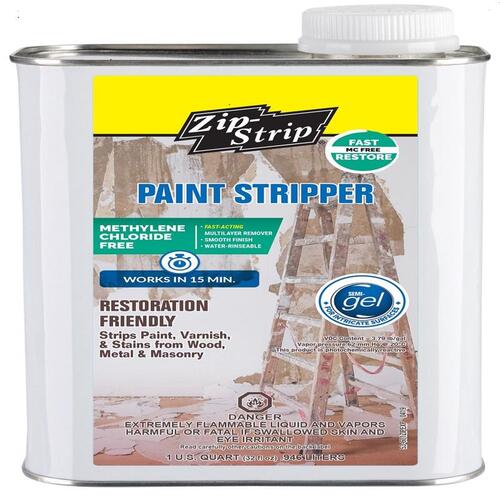 Zip-Strip Paint Stripper, Semi-Gel, 1-Qt.