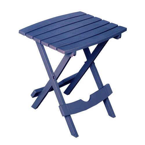 Side Table Quik-Fold Patriotic Blue Rectangular Resin Folding Patriotic Blue