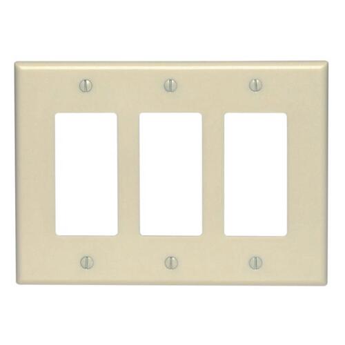 Decora 3-Gang Midway Nylon Decorator/Rocker Wall Plate - Ivory