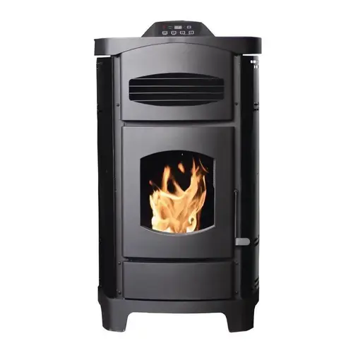 US Stove AP5780B/E Stove US Ashley Hearth EPA Certified 2200 sq ft Modern Wood Pellet 50 lb. cap. Hopper Black