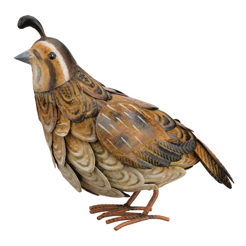 REGAL ARTS & GIFTS 11905 Figurine Beige/Brown Metal 9.75" H Female Quail Beige/Brown