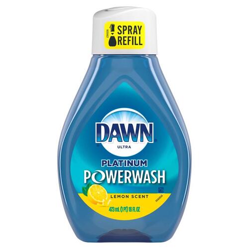 Dish Spray Refill Platinum Powerwash Lemon Scent Liquid 16 oz