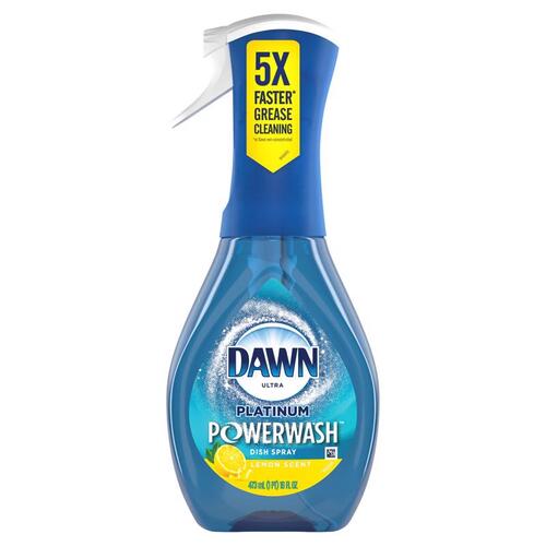 Dish Spray Platinum Powerwash Lemon Scent Liquid 16 oz