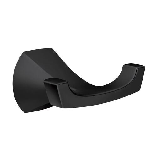 Double Robe Hook Lindor 2" H X 3" W X 3.44" L Matte Black Matte