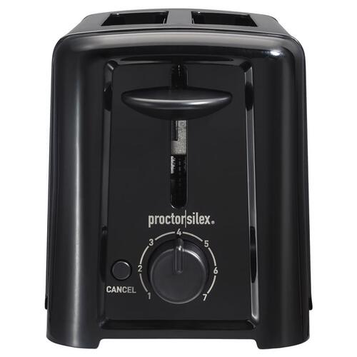 Toaster Proctor Silex Plastic Black 2 slot 6.2" H X 5.3" W X 10.3" D Black