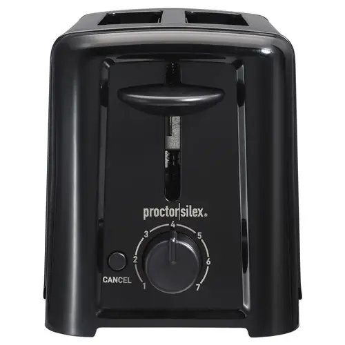 HAMILTON BEACH 22624 Toaster Proctor Silex Plastic Black 2 slot 6.2" H X 5.3" W X 10.3" D Black