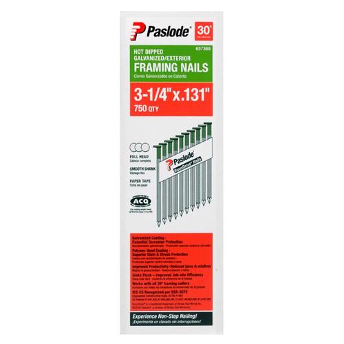 Paslode 657388 Nail 3-1/4" Framing Hot-Dipped Galvanized Steel Full Round Head Hot-Dipped Galvanized