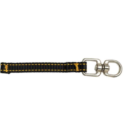 DFP SAFETY CORPORATION DXDP710422 Tool Attachment Polyester Webbing Swivel 4.5" L Black/Yellow Black/Yellow