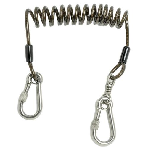 DFP SAFETY CORPORATION DXDP710900 Coiled Tool Lanyard Stainless Steel 4" L 2 lb. cap. Silver Silver