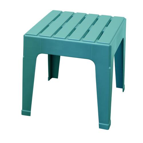 Side Table Big Easy Teal Square Resin Teal