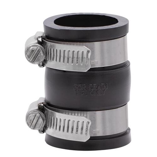 Flexible Coupling, 1 in, PVC, SCH 40 Schedule, 4.3 psi Pressure