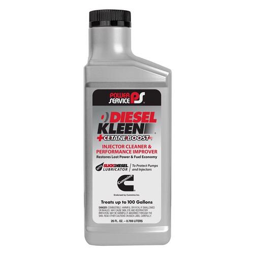 POWER SERVICE 3026 Fuel Injector Cleaner Diesel Kleen +Cetane Boost Diesel 26 oz