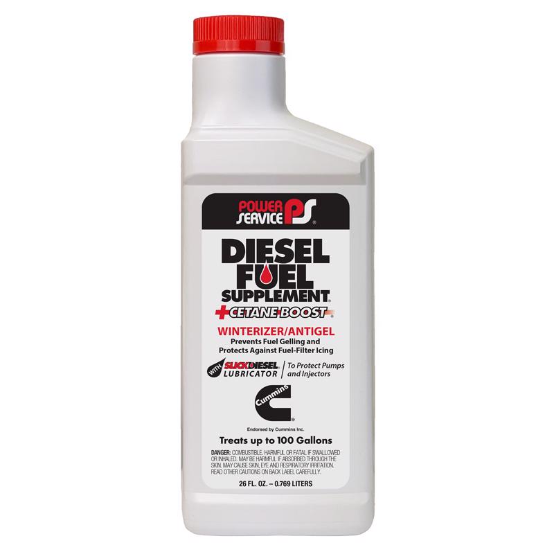 POWER SERVICE 1026 Fuel Anti-Gel Diesel Fuel Supplement +Cetane Boost Diesel 26 oz