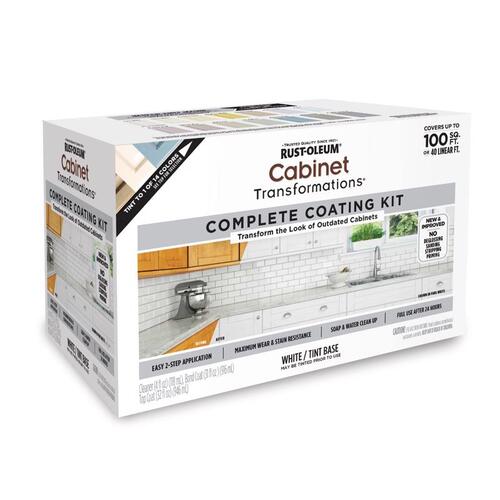 Cabinet Refinishing System Cabinet Transformations Satin White Tint Base Interior 1 qt White